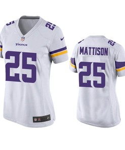 Minnesota Vikings Alexander Mattison 2019 Nfl Draft White Game Womens Jersey - Robokeg