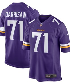 Minnesota Vikings Christian Darrisaw Purple 2021 Nfl Draft First Round Pick Game Mens Jersey Gift For Vikings Fans - Robokeg