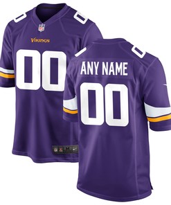 Minnesota Vikings Custom Game Jersey Purple Custom Jerseys Nfl - Robokeg