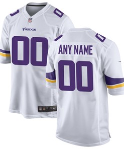 Minnesota Vikings Custom Game Jersey White Custom Jerseys Nfl - Robokeg