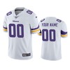 Minnesota Vikings Custom White 100th Season Vapor Limited Jersey - Robokeg