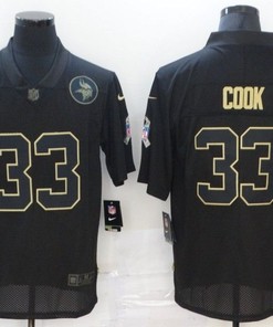Minnesota Vikings Dalvin Cook #33 Nfl 2020 Black Jersey - Robokeg