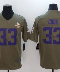 Minnesota Vikings Dalvin Cook #33 Nfl 2020 Dark Grey Jersey - Robokeg