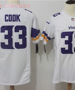 Minnesota Vikings Dalvin Cook #33 Nfl 2020 White Jersey Jersey - Robokeg