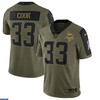 Minnesota Vikings Dalvin Cook 33 Nfl Olive 2021 Salute To Service Player Men Jersey For Vikings Fans - Robokeg