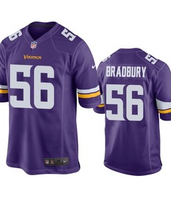 Minnesota Vikings Garrett Bradbury 2019 Nfl Draft Purple Game Jersey - Robokeg