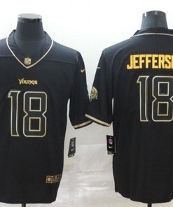 Minnesota Vikings Justin Jefferson #18 Nfl 2020 Black Jersey - Robokeg