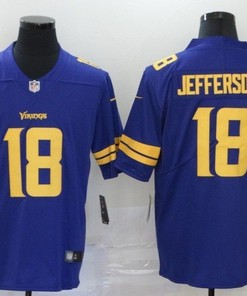 Minnesota Vikings Justin Jefferson #18 Nfl 2020 Cobalt Blue Jersey Jersey - Robokeg