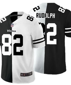 Minnesota Vikings Kyle Rudolph #82 Nfl 2020 Black And White Jersey - Robokeg