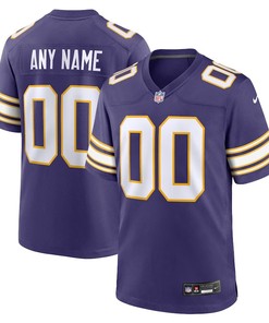 Minnesota Vikings Nike Classic Custom Game Jersey - Purple - Robokeg