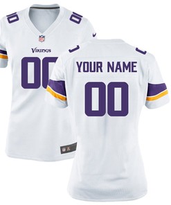 Minnesota Vikings Nike Womens Custom Game Jersey - White - Robokeg