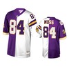 Minnesota Vikings Randy Moss Purple White Retired Player Split Jersey - Robokeg