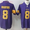 Minnesota Vikings Sam Bradford #8 Nfl 2020 Navy Blue Jersey Jersey - Robokeg