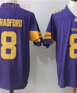 Minnesota Vikings Sam Bradford #8 Nfl 2020 Navy Blue Jersey Jersey - Robokeg