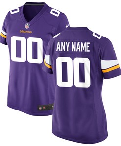 Minnesota Vikings Womens Custom Game Jersey Purple Custom Jerseys Nfl - Robokeg