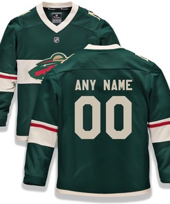 Minnesota Wild Fanatics Branded Home Replica Custom Jersey - Green Custom Jerseys Nhl - Robokeg