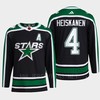 Miro Heiskanen 4 Reverse Retro 2.0 Dallas Stars 2022 Black Jersey Pro Primegreen - Robokeg