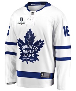 Mitchell Marner 16 Toronto Maple Leafs Stanley Cup 2023 Playoffs Patch Away Breakaway Men Jersey - White - Robokeg