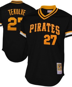 Mitchell & Ness Pittsburgh Pirates Kent Tekulve 1982 Cooperstown Collection Authentic Practice Jersey - Black Mlb - Robokeg