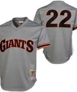 Mitchell & Ness Will Clark San Francisco Giants 1989 Authentic Cooperstown Collection Batting Practice Jersey - Gray Mlb - Robokeg