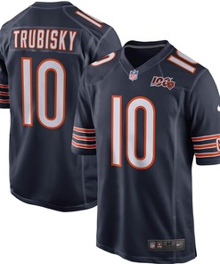 Mitchell Trubisky Chicago Bears Nike 100th Season Game Jersey - Navy - Robokeg