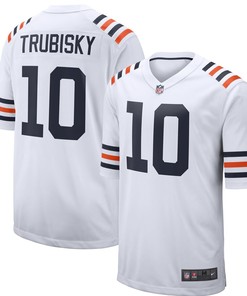Mitchell Trubisky Chicago Bears Nike 2019 Alternate Classic Game Jersey - White - Robokeg