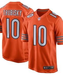 Mitchell Trubisky Chicago Bears Nike Alternate Game Jersey - Orange - Robokeg