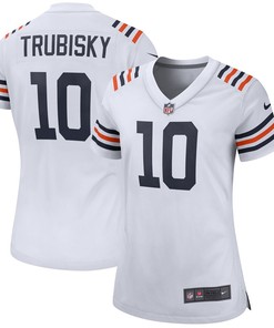 Mitchell Trubisky Chicago Bears Nike Womens 2019 Alternate Classic Game Jersey - White - Robokeg