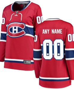 Montreal Canadiens Fanatics Branded Womens Home Breakaway Custom Jersey - Red Custom Jerseys Nhl - Robokeg