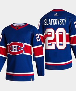 Montreal Canadiens Juraj Slafkovsky 20 2022 NHL Draft Navy Jersey Reverse Retro - Robokeg