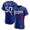 Mookie Betts 50 Los Angeles Dodgers Alternate Player Elite Jersey - Navy - Robokeg