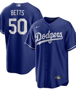 Mookie Betts 50 Los Angeles Dodgers Alternate Player Name Men Jersey - Royal Jersey - Robokeg