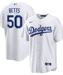 Mookie Betts 50 Los Angeles Dodgers Home Player Name Men Jersey - White Jersey - Robokeg