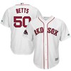 Mookie Betts Boston Red Sox 2018 World Series Champions Team Logo Player Jersey - White - Robokeg