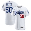Mookie Betts Los Angeles Dodgers Home Authentic Player Jersey White Mlb - Robokeg