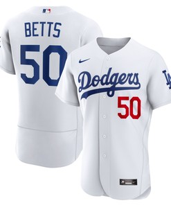 Mookie Betts Los Angeles Dodgers Home Authentic Player Jersey White Mlb - Robokeg