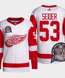 Moritz Seider 53 25th Anniversary Detroit Red Wings Red Jersey - Robokeg