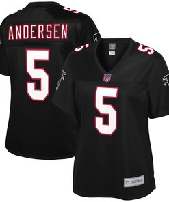 Morten Andersen Atlanta Falcons Nfl Pro Line Womens Retired Player Jersey - Black - Robokeg