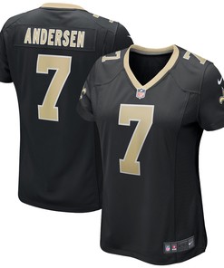 Morten Andersen New Orleans Saints Womens Game Retired Player Jersey - Black Nfl - Robokeg