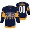 Nashville Predators 00 Custom 2022 Stadium Series Youth Navy Primegreen Jersey Jersey - Robokeg