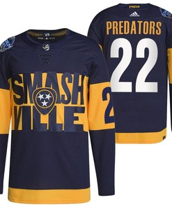 Nashville Predators 2022 Stadium Series Navy 22 Jersey Primegreen Jersey - Robokeg