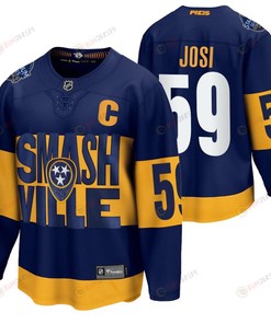 Nashville Predators 59 Roman Josi 2022 Stadium Series Navy Jersey Jersey - Robokeg