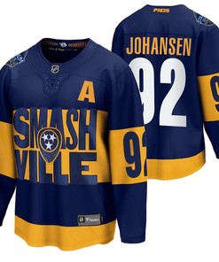 Nashville Predators 92 Ryan Johansen 2022 Stadium Series Navy Jersey Jersey - Robokeg