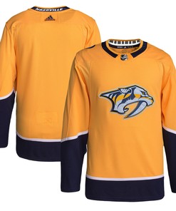 Nashville Predators Adidas Home Primegreen Authentic Pro Jersey - Gold Nhl - Robokeg