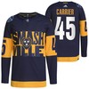 Nashville Predators Alexandre Carrier 2022 Stadium Series Navy 45 Jersey Primegreen Jersey - Robokeg