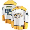 Nashville Predators Alexandre Carrier 45 Away 2022 Stanley Cup Playoffs Breakaway Men Jersey - White - Robokeg