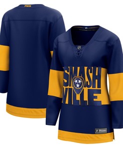 Nashville Predators Branded Womens 2022 Nhl Stadium Series Breakaway Blank Jersey - Navy - Robokeg