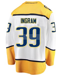 Nashville Predators Connor Ingram 39 Away 2022 Stanley Cup Playoffs Breakaway Men Jersey - White - Robokeg