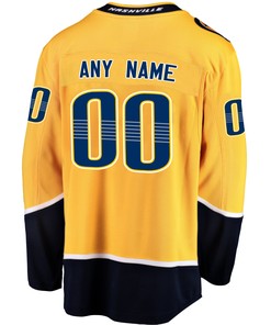 Nashville Predators Custom Home 2022 Stanley Cup Playoffs Breakaway Men Jersey - Gold - Robokeg