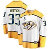 Nashville Predators David Rittich 33 Away 2022 Stanley Cup Playoffs Breakaway Men Jersey - White - Robokeg